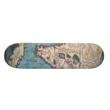Historical Map of Florida (1591) Skateboard Deck