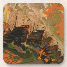 Historical Military July 4 WWI USA War Effort Coasters