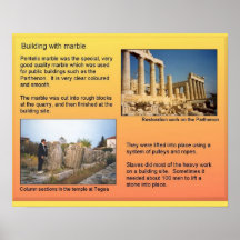 History, ancient Greece, marble buildings Poster