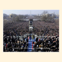 HISTORY: Crowd at Obama's Inauguration postcards