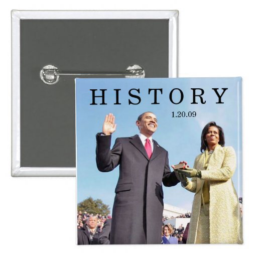 HISTORY: Obama Swearing In Inauguration Ceremony Pinback Button