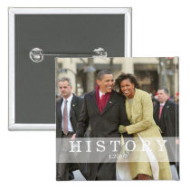 HISTORY: President Barack and Michelle Obama buttons