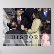 HISTORY: President Obama Swearing In Ceremony Poster