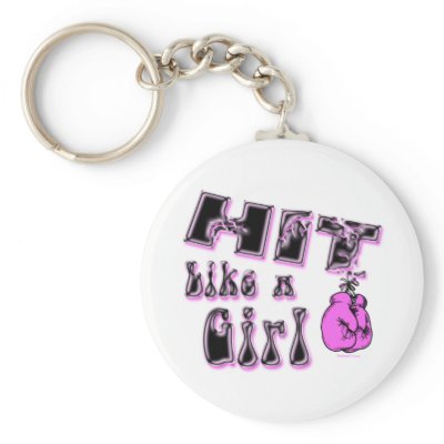 Hit Like A Girl Keychain by Method77