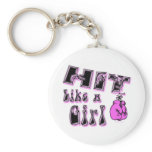 Hit Like A Girl Keychain