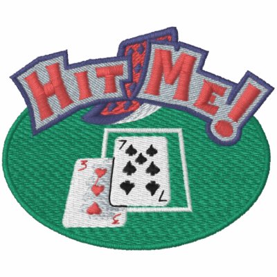 Hit Me Cards Embroidered Shirt by Embroidery4U