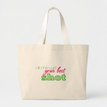 Hit me with your best shot! tote bag
