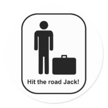Hit the Road Jack Round Stickers