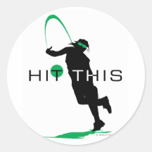 Hit This Green Pitcher Softball Sticker