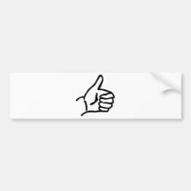 hitch-hike icon bumper sticker