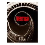Hitchcock-esque Vertigo Dark Circular Stairwell Post Card