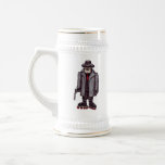 Hitman on rollerblades graphic art beer mug