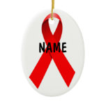 HIV AIDS Christmas Ribbon Ornament