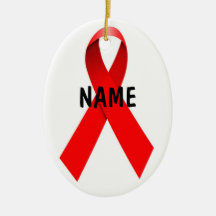 HIV AIDS Christmas Ribbon Ornament