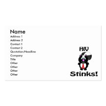 HIV Stinks Skunk Awareness Design Business Card Template