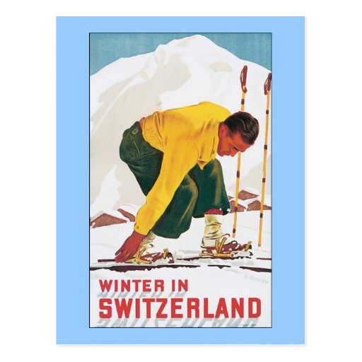 Hiver en Suisse Carte Postale