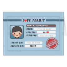 HJ-Histoire : Laiss d'amour (garçon) Carte De Vœux