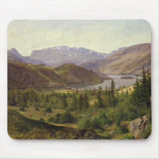 Hjelle in Valders, Tile Fjord, 1835 Mouse Pad