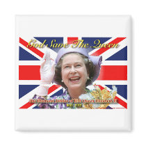 HM Queen Elizabeth II Diamond Jubilee Fridge Magnet