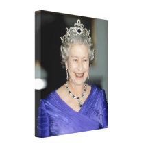 HM Queen Elizabeth II France 1992 Canvas Prints