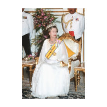 HM Queen Elizabeth II Malaysia 1989 Gallery Wrap Canvas