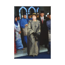 HM Queen Elizabeth II Malaysia 1989 Gallery Wrap Canvas