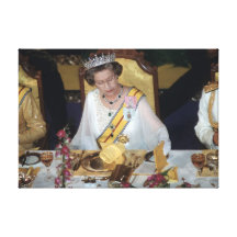 HM Queen Elizabeth II Malaysia 1989 Gallery Wrap Canvas