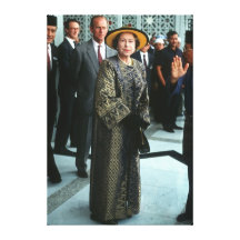 HM Queen Elizabeth II Malaysia 1989 Canvas Print