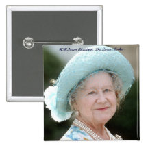 HM Queen Elizabeth, The Queen Mother Berlin 1987 Pinback Buttons
