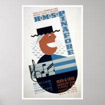 HMS Pinafore Musical 1939 WPA Print
