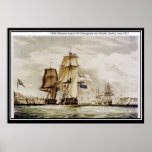 HMS Shannon and USS Chesapeake in Halifax Poster