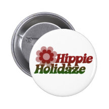 HNippie Holidays Pinback Button