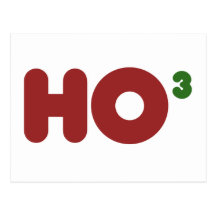 Ho 3 Nerdy funny christmas Post Card