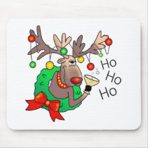 HO HO HO by SHARON SHARPE Mouse Pads