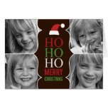 HO HO HO carte photo de Noël/vacances