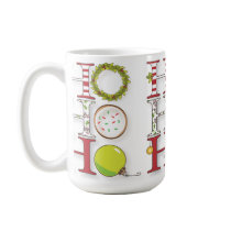 HO HO HO Happy Holiday Christmas Cheer Mugs