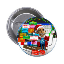 Ho Ho Ho Obama Pinback Buttons