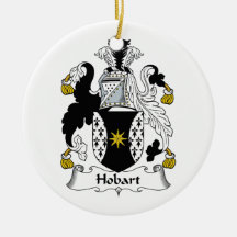 Hobart Family Crest Christmas Ornaments