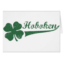 Hoboken NJ Shamrock Greeting Card
