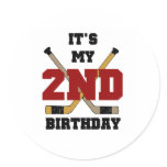 Hockey 2nd Birthday stickers