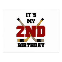 Hockey 2nd Birthday T shirts and Gifts Postcard