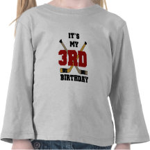 Hockey 3rd Birthday Tshirts and Gifts