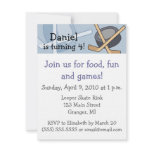 Hockey Birthday Party Invitations 4.25 in