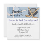 Hockey Birthday Party Invitations 5.25x5.25 in