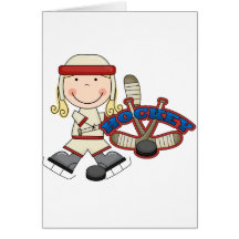 HOCKEY - Blonde Girl Tshirts and Gifts Cards