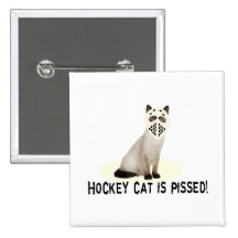 Hockey Cat Pissed Button