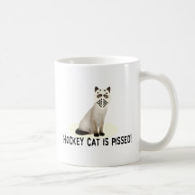 Hockey Cat Pissed Coffee Mug