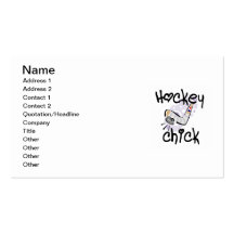 Hockey Chick T-shirts and Gifts Business Cards