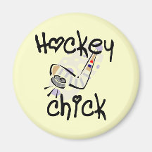 Hockey Chick T-shirts and Gifts Fridge Magnets