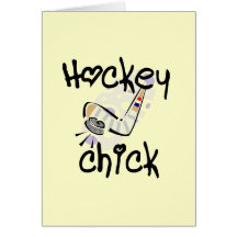 Hockey Chick T-shirts and Gifts Greeting Cards